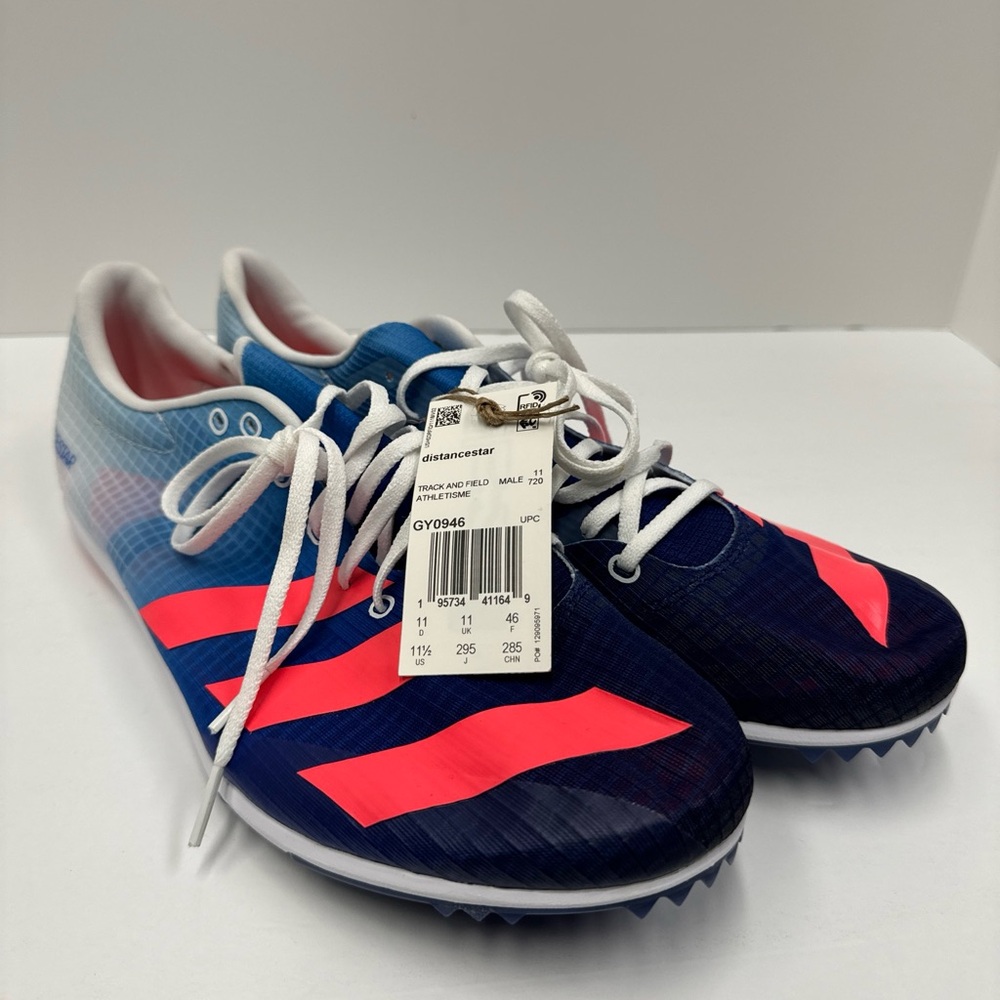Size 11.5 - adidas DistanceStar Legacy Indigo Track Shoes New No Spikes